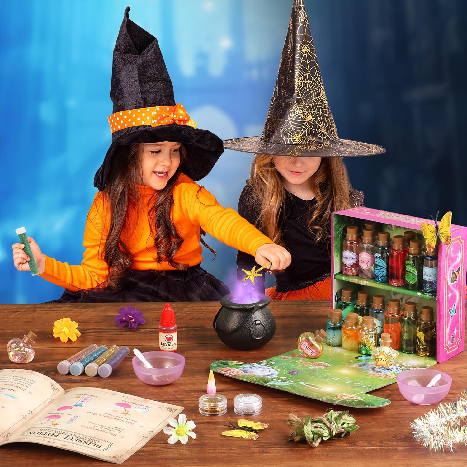 Fairy Potion Craft Kit with 20 Potion Bottles and Display Case