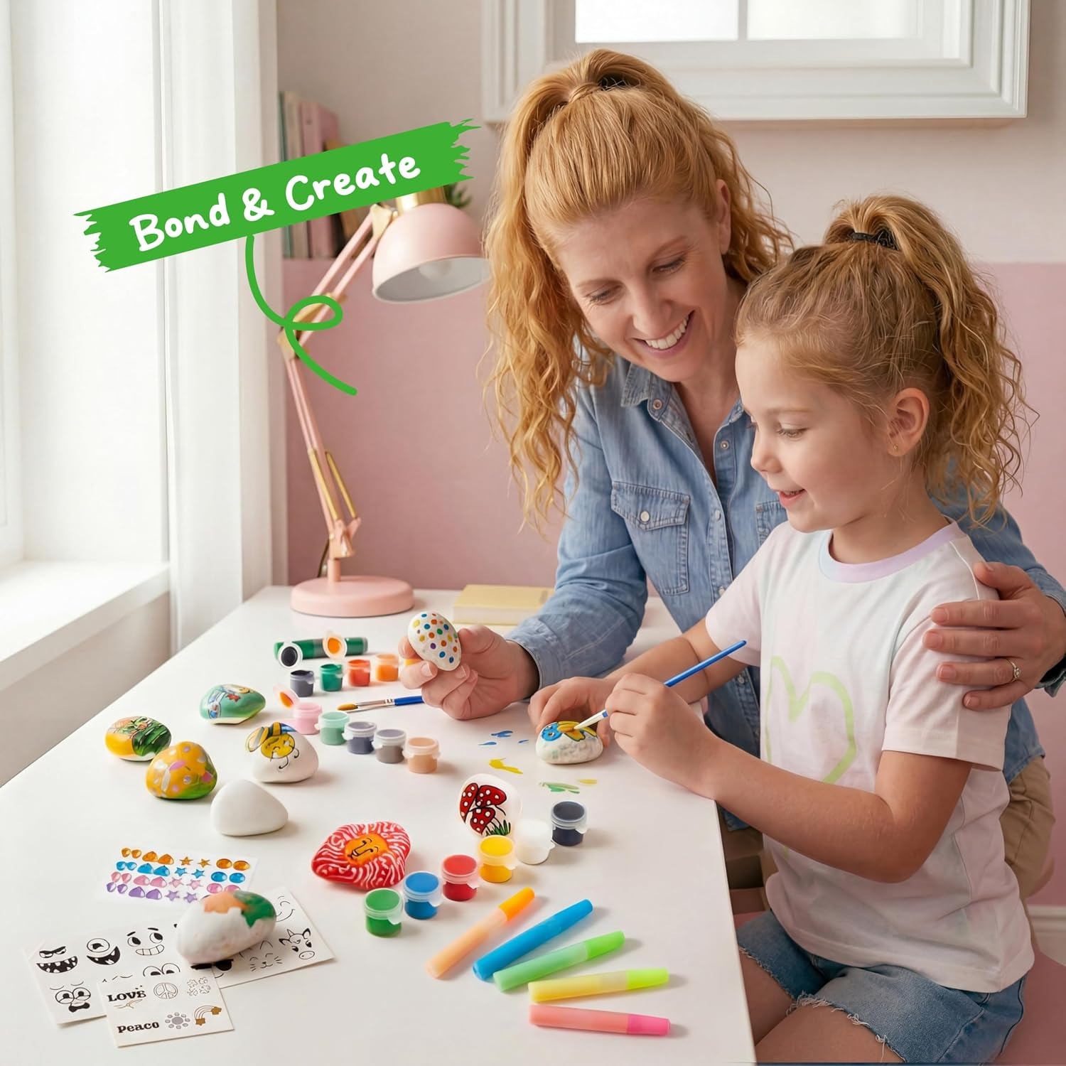Glow in the Dark Rock Painting Kit (44 Pieces)