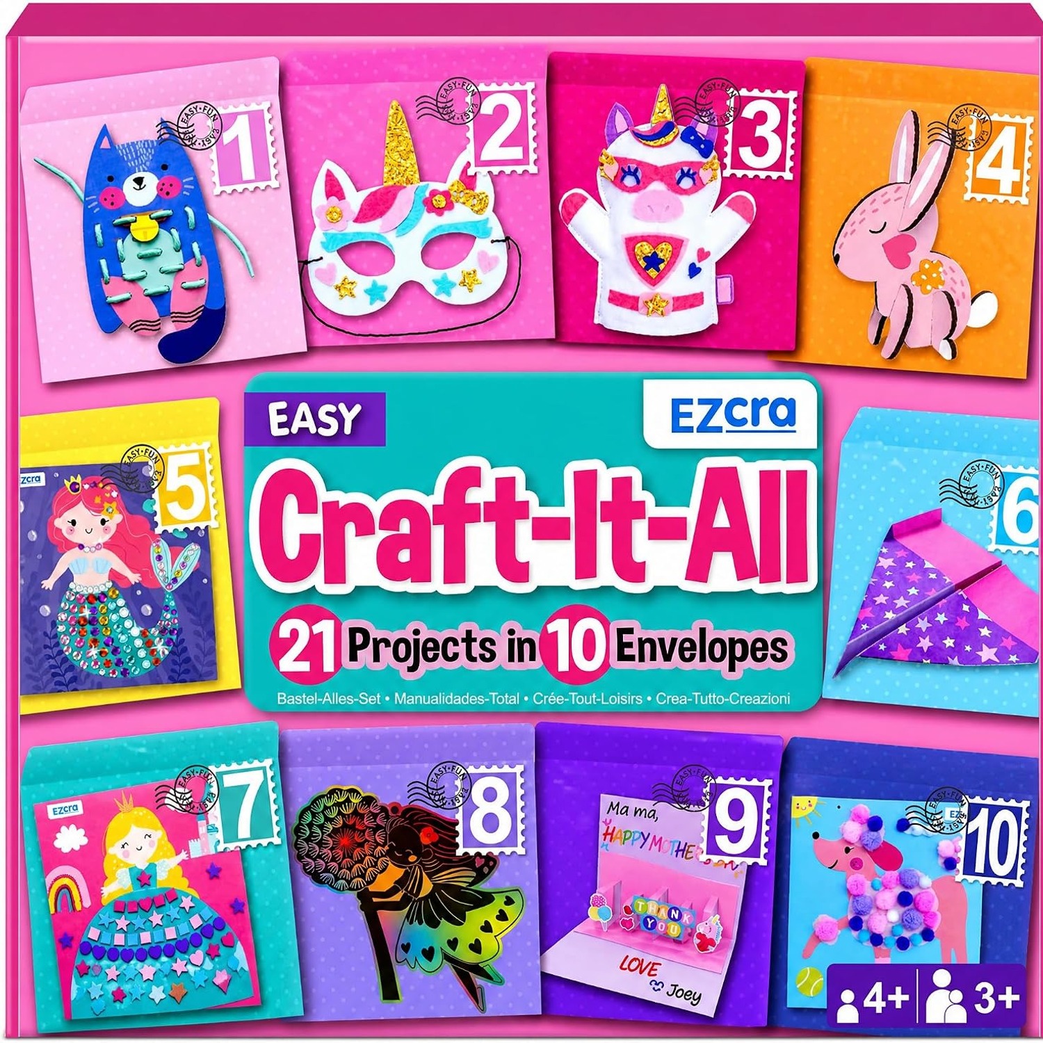 Craft-It-All Kids Craft Box with 21 Unicorn and Fantasy Projects