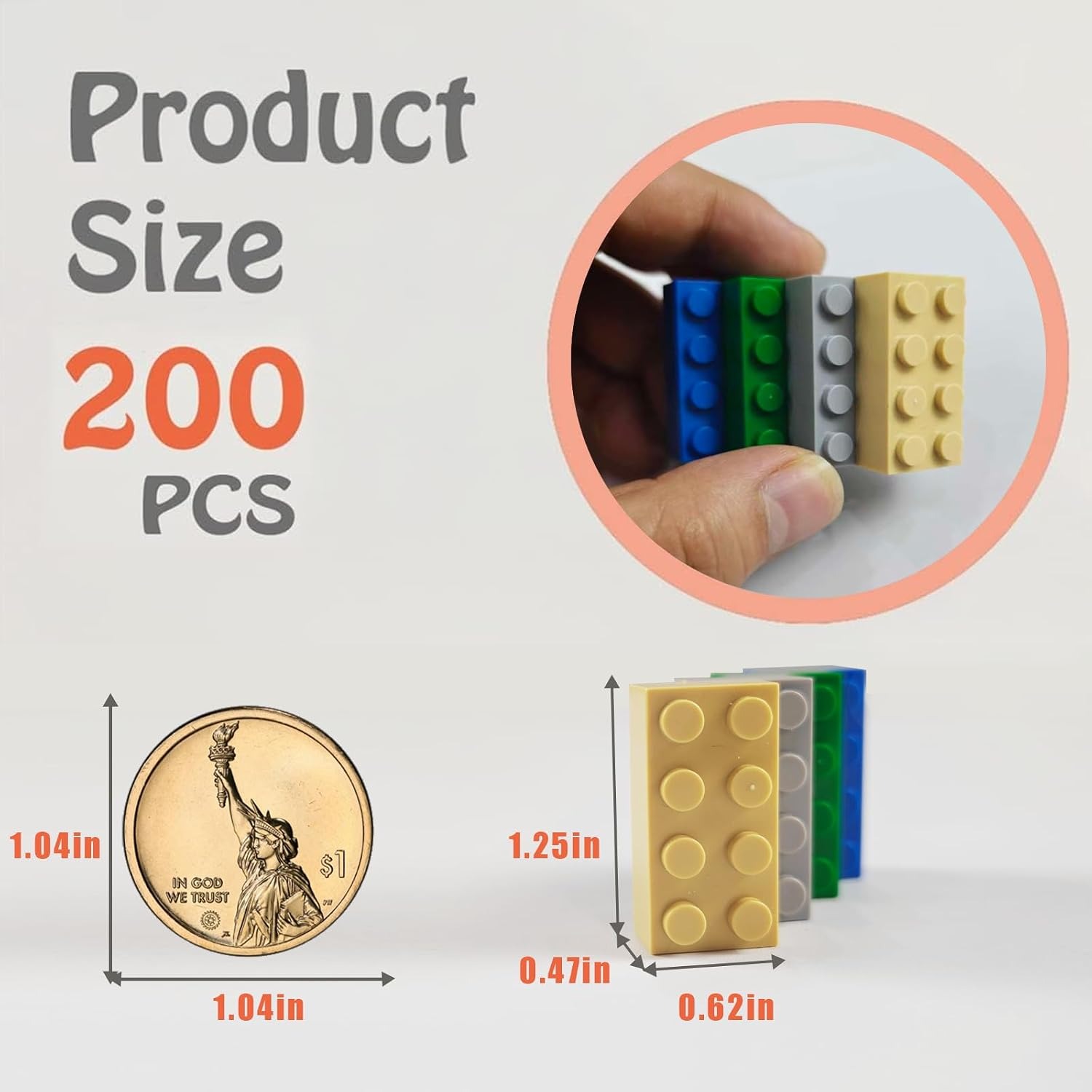 Classic Building Bricks 200 Piece 2x4 Brick Set