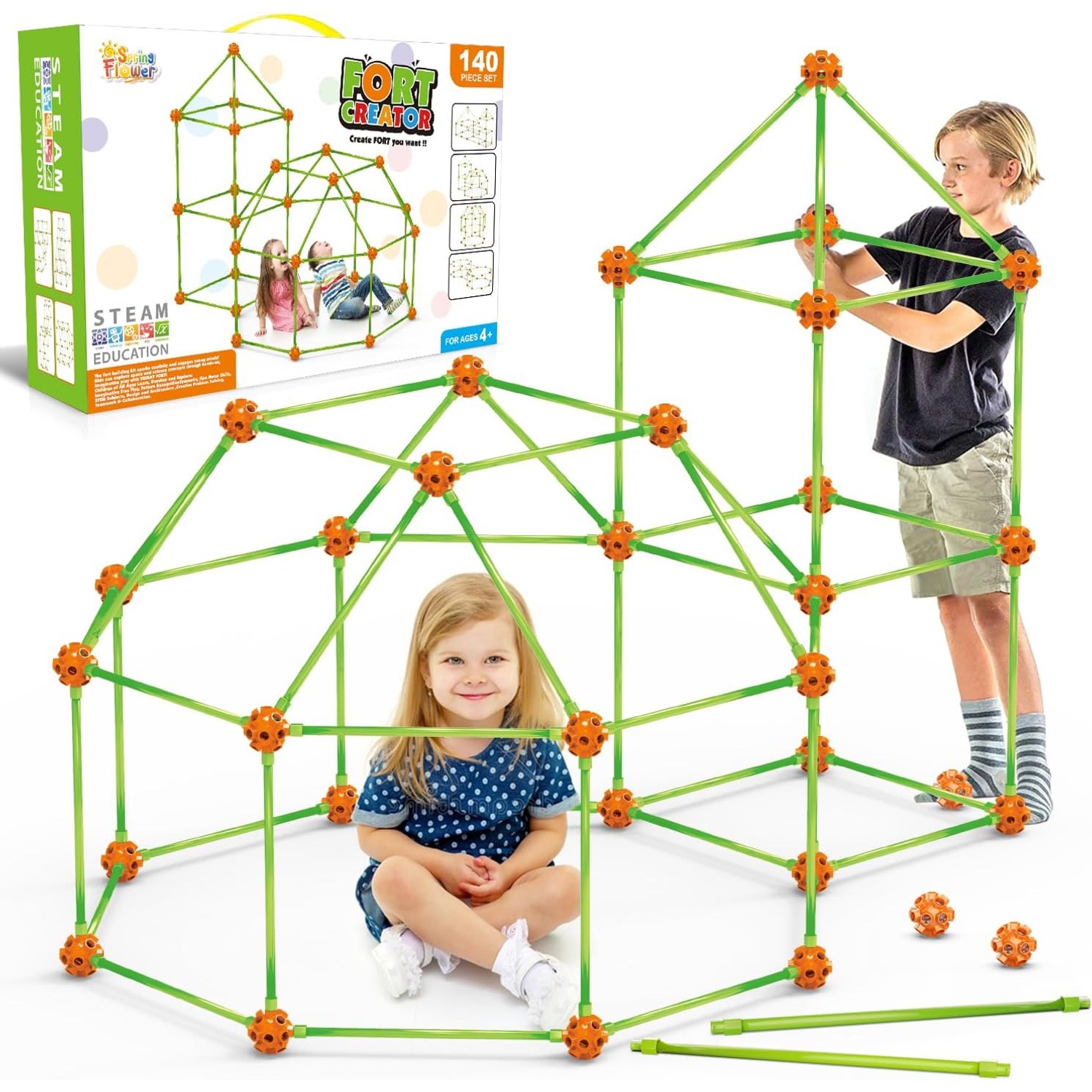 Fort Building Kit 140 Piece Ultimate Creative Set