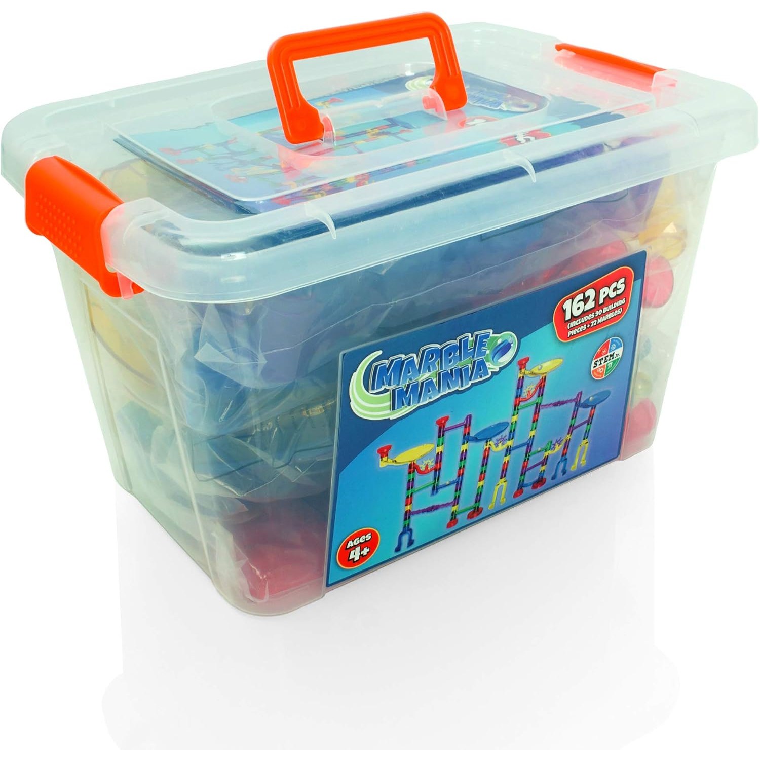 162 Piece Marble Run Set with Storage Tub