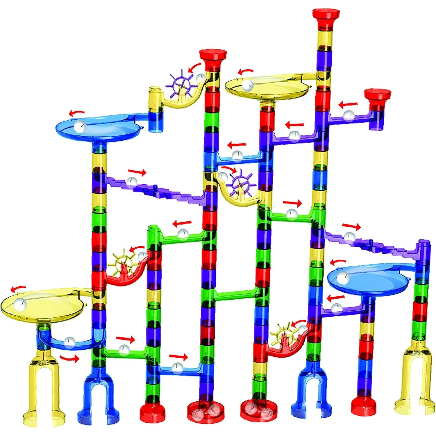 162 Piece Marble Run Set with Storage Tub: image 7