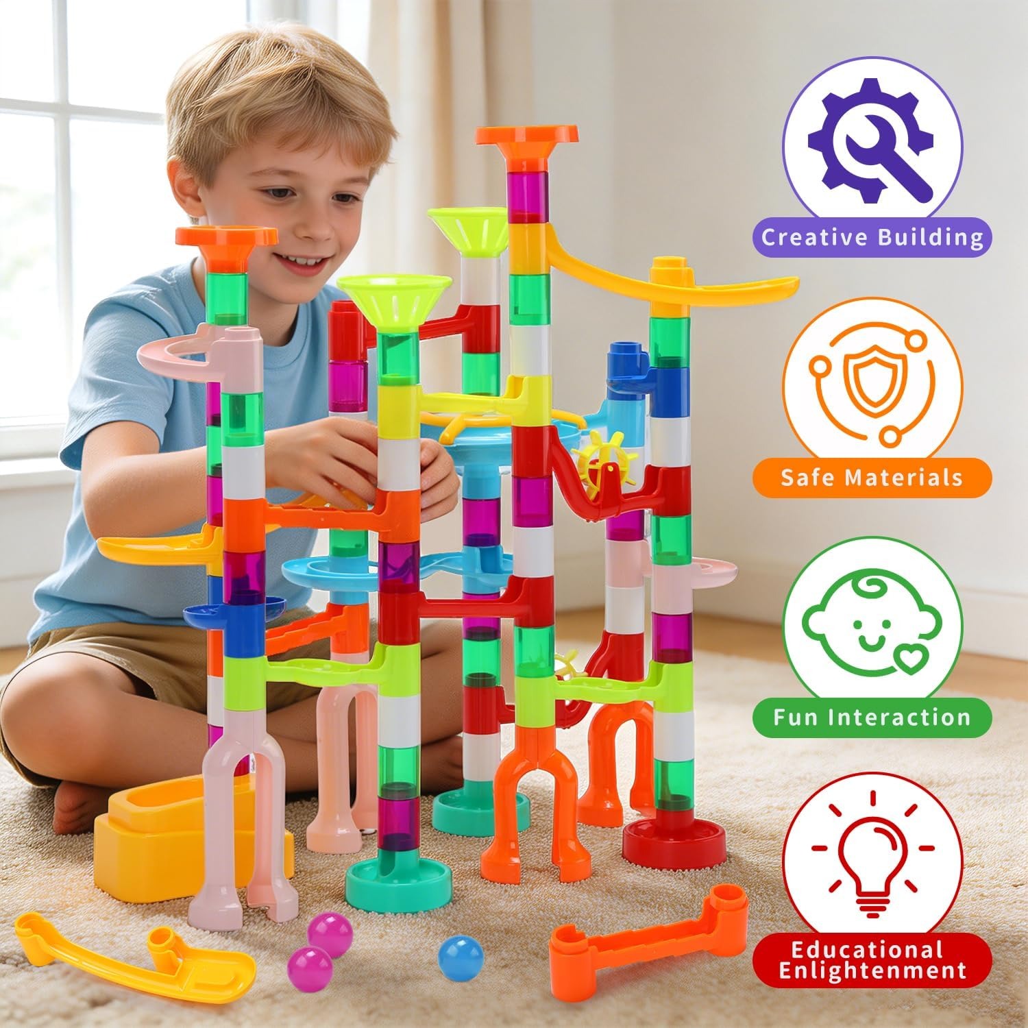 105 Piece Marble Run Building Kit