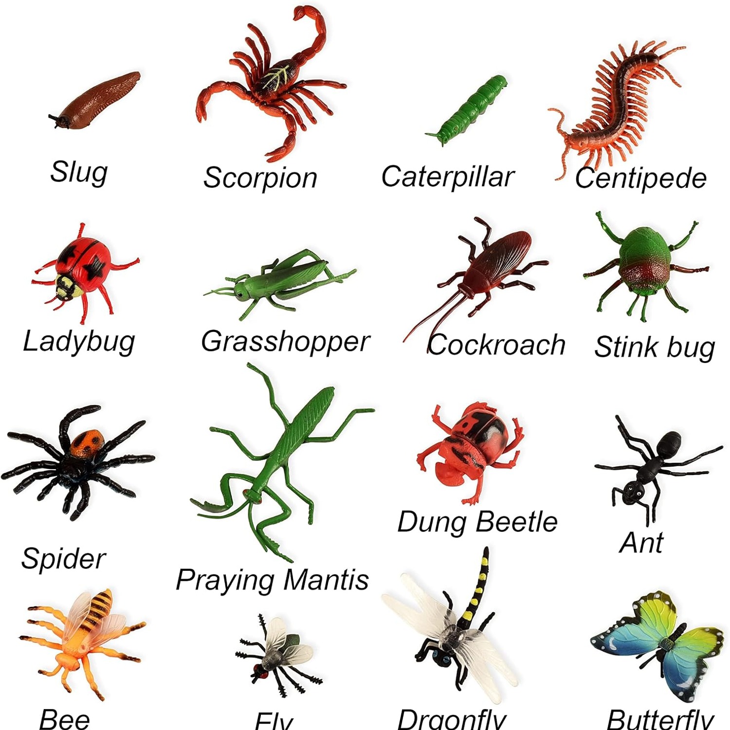16-Piece Realistic Insect Figures Set: image 2