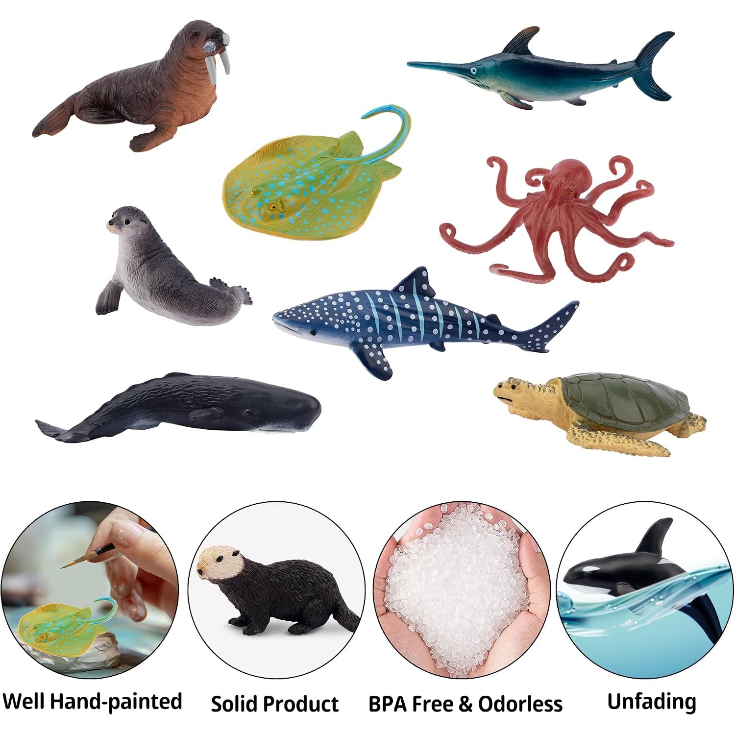 24-Piece Mini Sea Animal Figurines Set