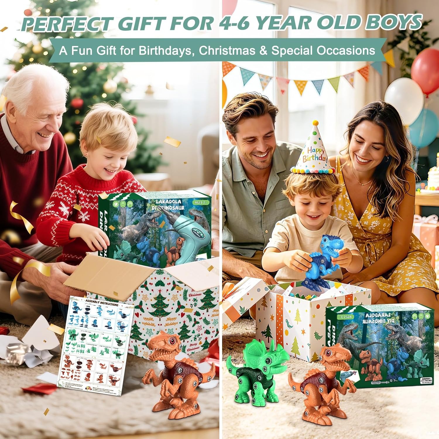 Take Apart Dinosaur Set with Electric Drill (3 Dinosaurs): image 6