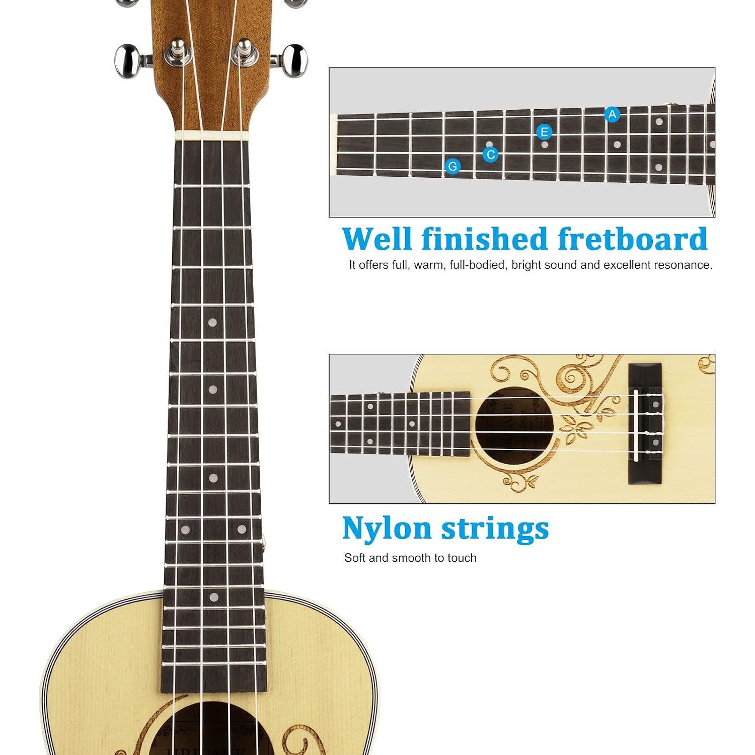 23 Inch Concert Ukulele Beginner Set: image 5