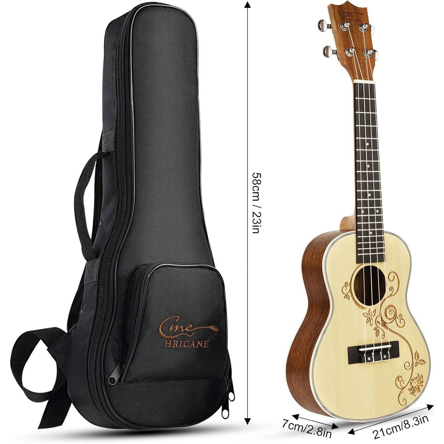 23 Inch Concert Ukulele Beginner Set: image 8