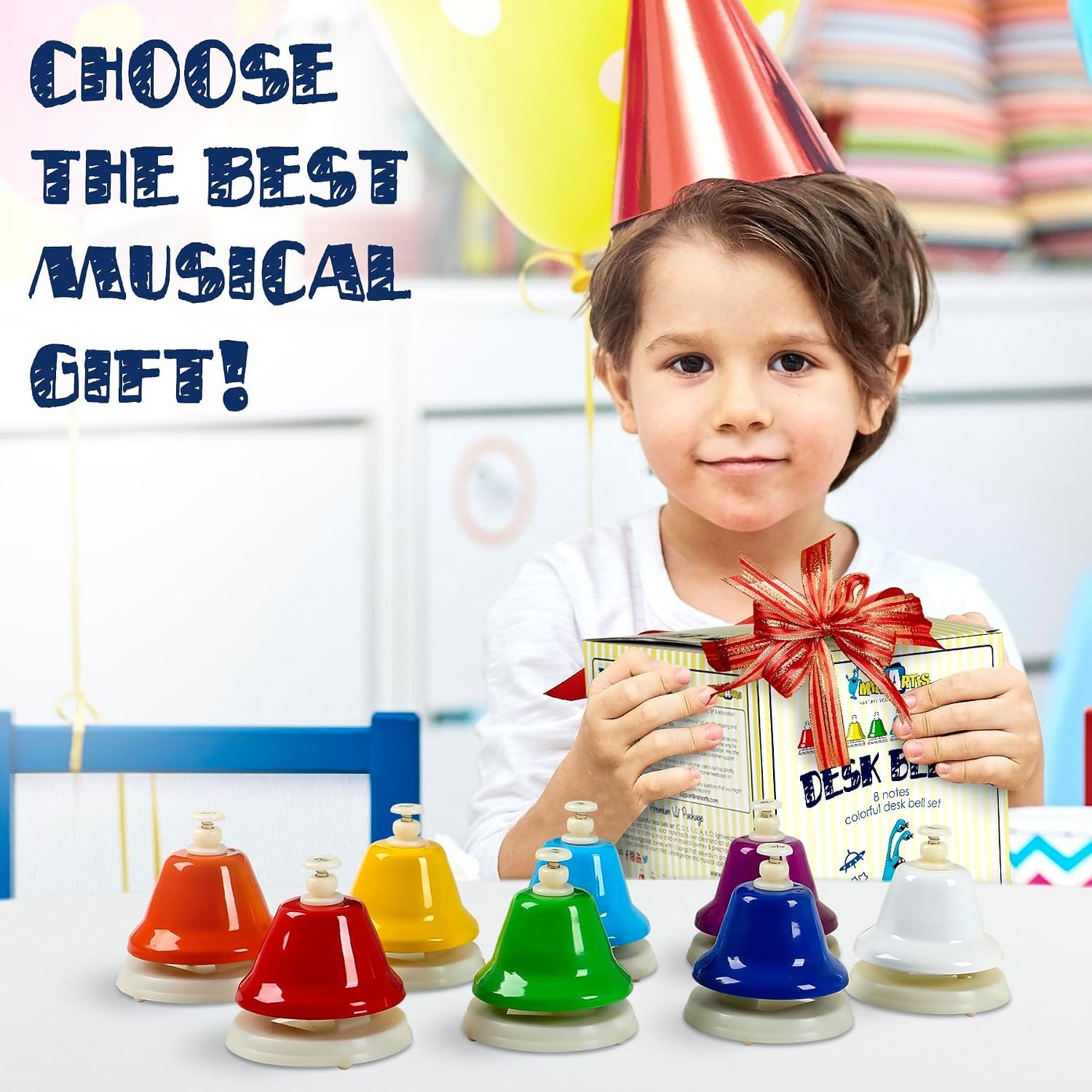 8 Note Desk Bells Set with Songbook and Case: image 7