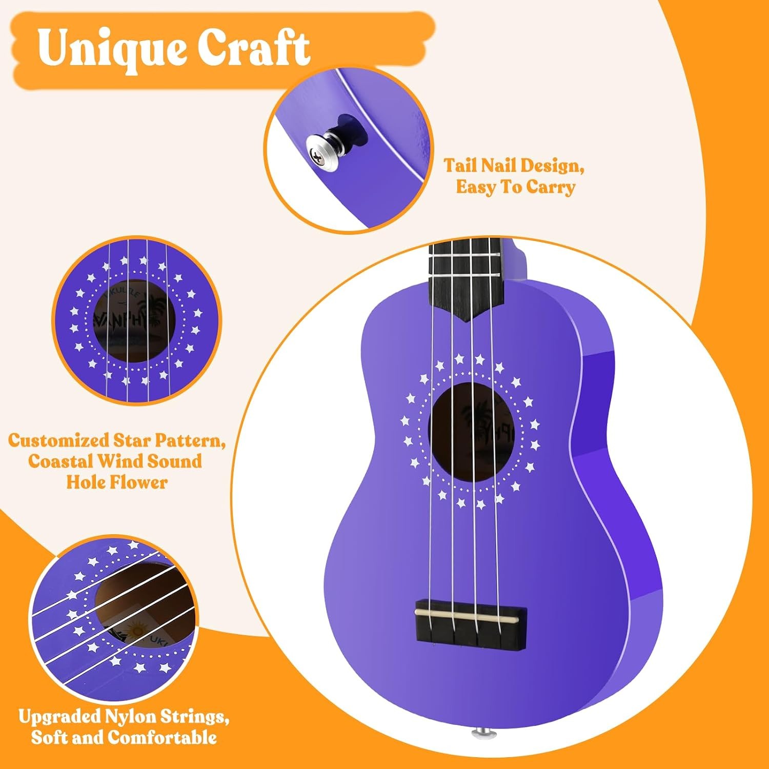 21 Inch Soprano Ukulele Starter Set for Kids
