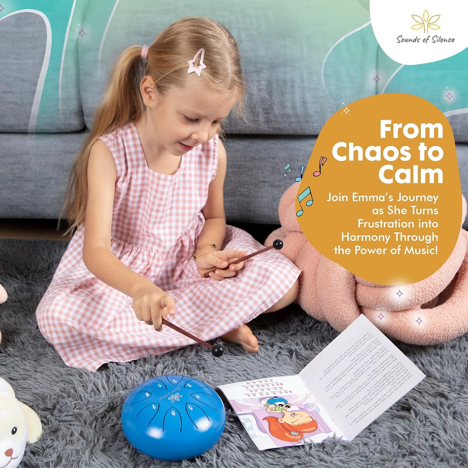 Magic Calm Kids Steel Tongue Drum Set