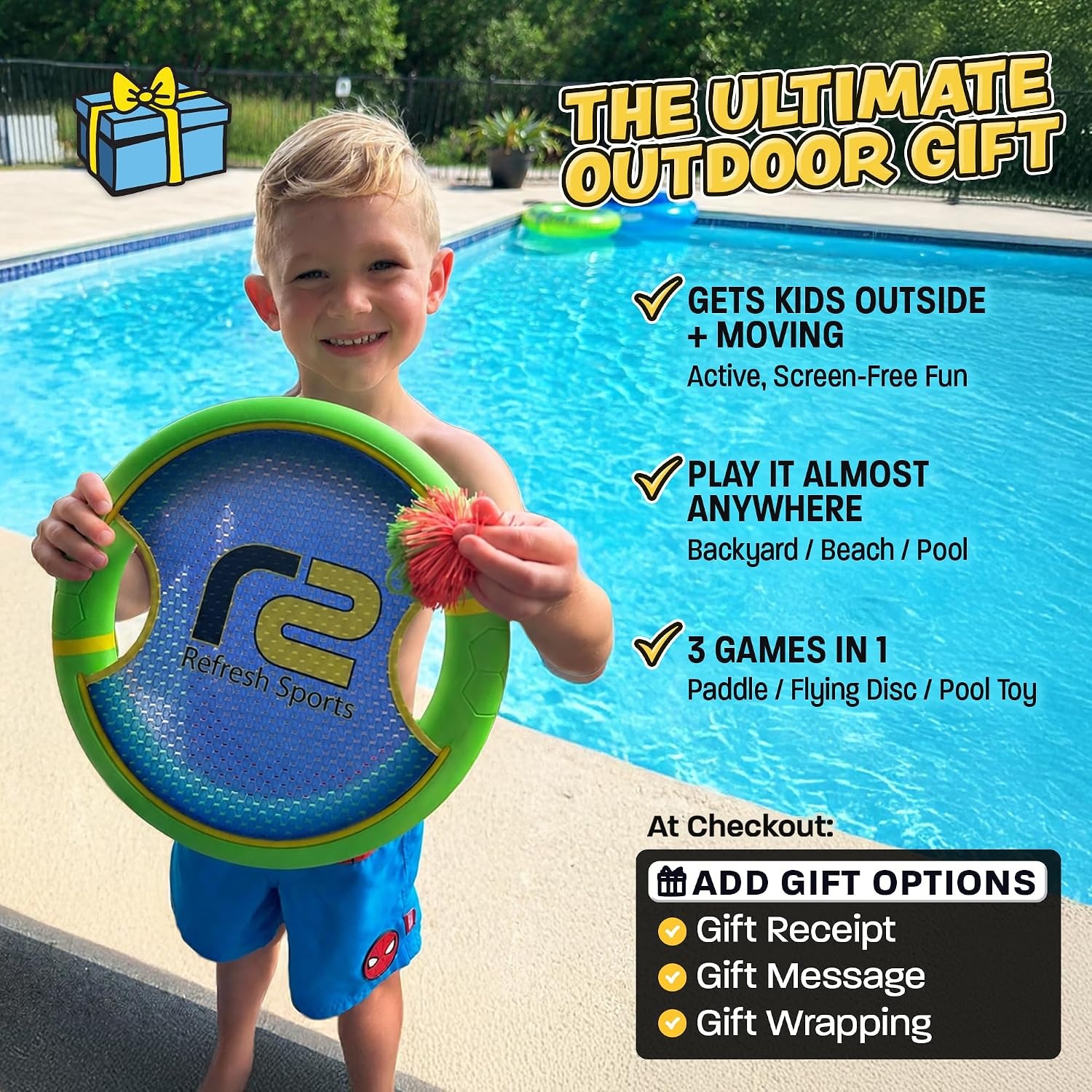 Bouncy Paddle Ball Game Set with Trampoline Paddles and Stringy Balls