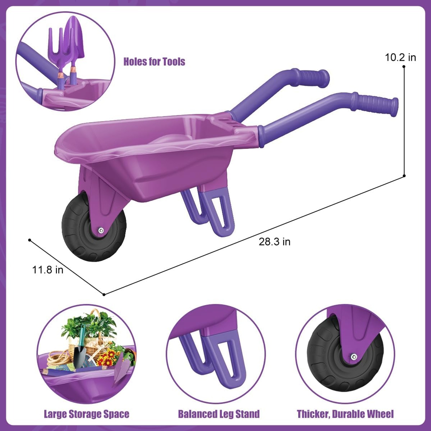 Kids Gardening Set with Wheelbarrow