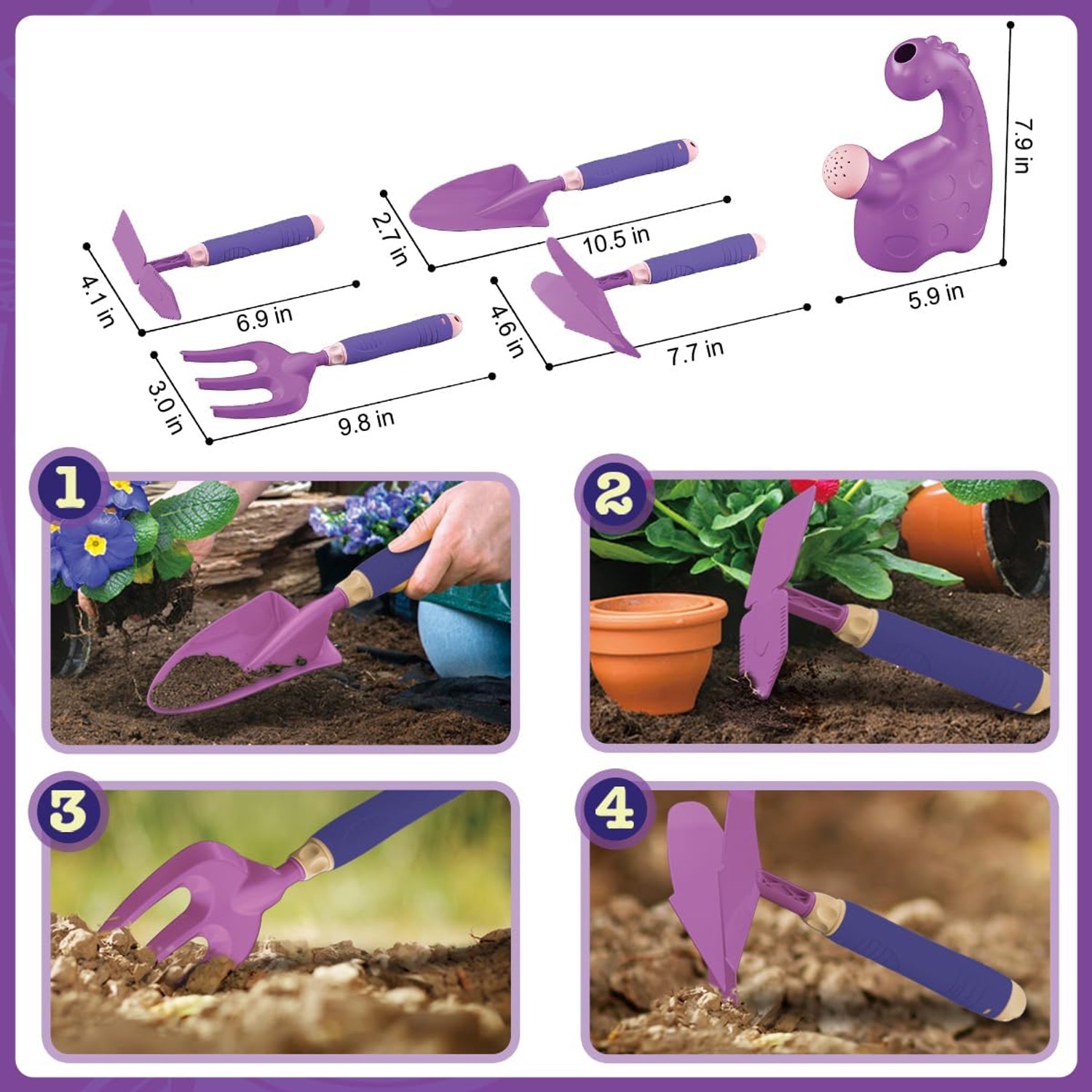 Kids Gardening Set with Wheelbarrow