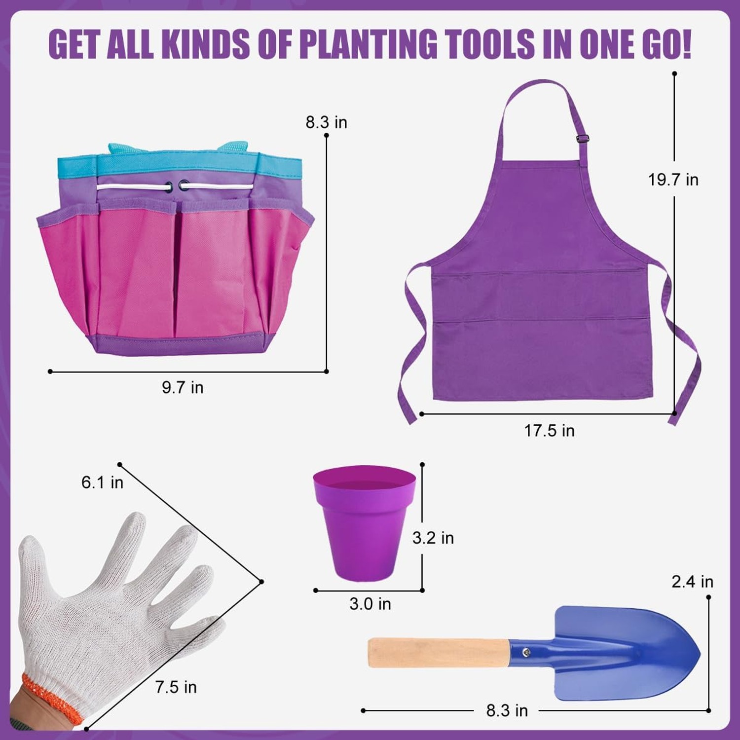 Kids Gardening Set with Wheelbarrow