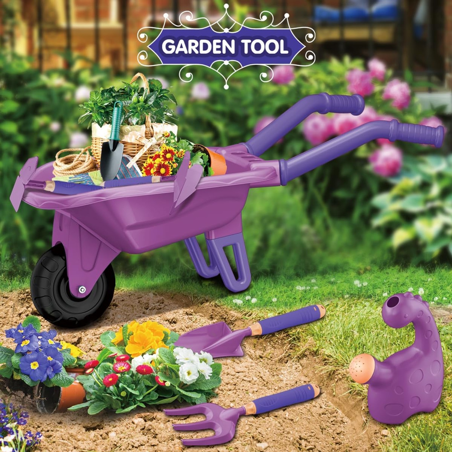 Kids Gardening Set with Wheelbarrow: image 7