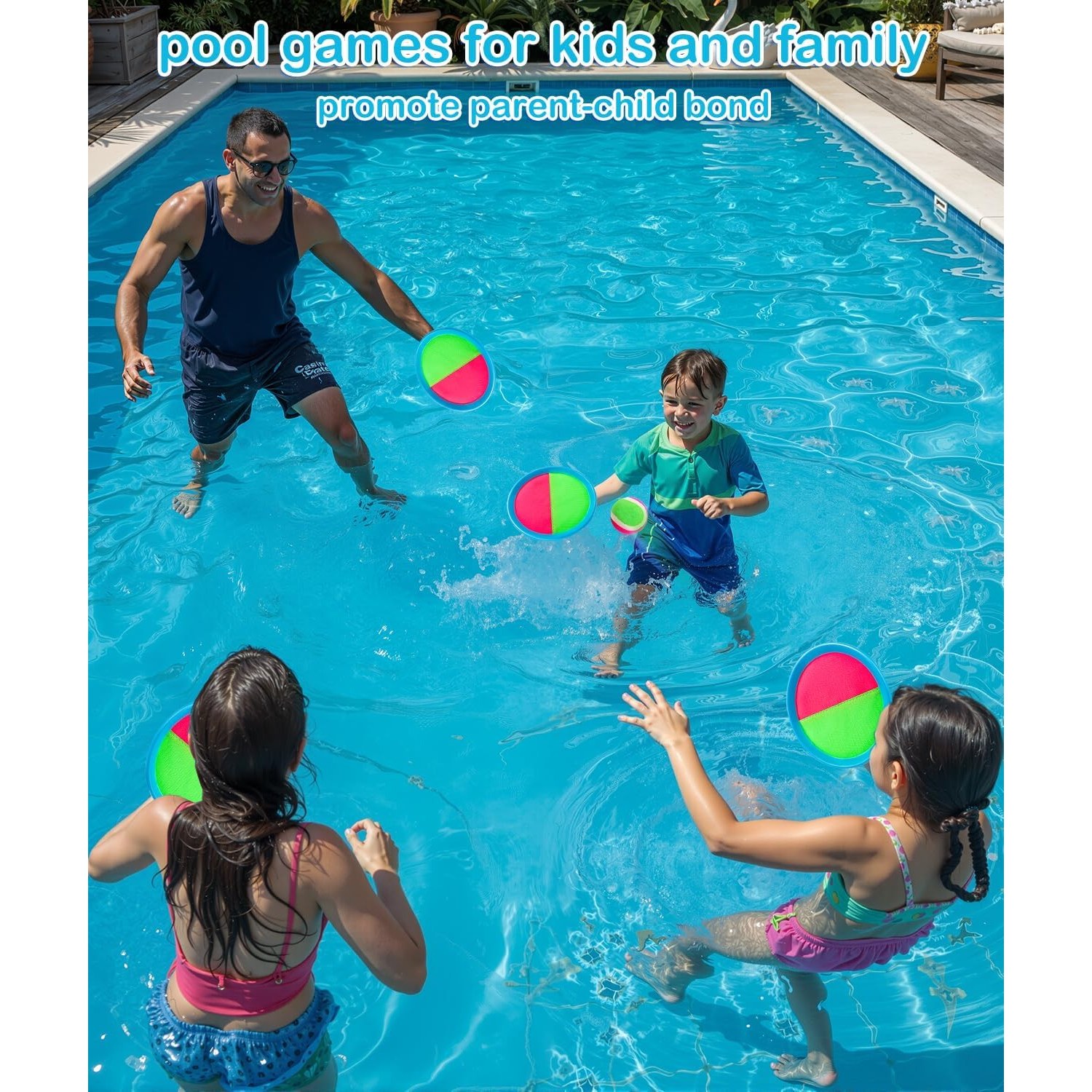Toss and Catch Game Set with 4 Paddles, 4 Sticky Balls and Storage Bag: image 4
