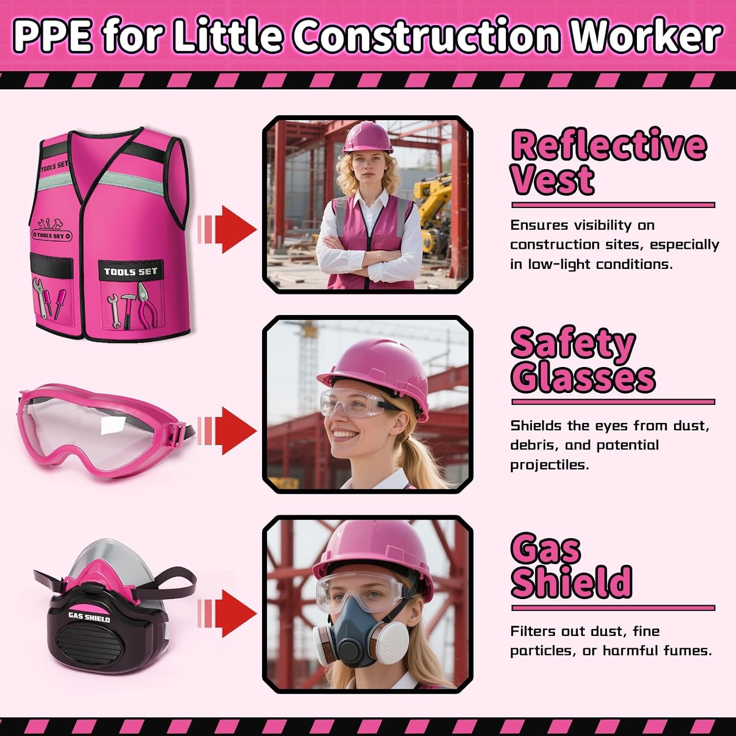 Kids Tool Box with Vest and Toy Drill: image 5