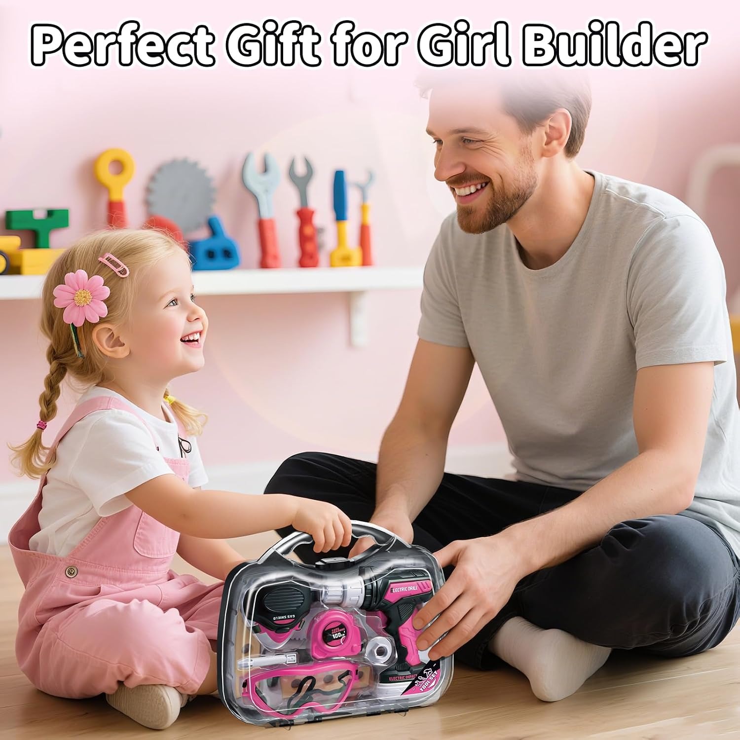 Kids Tool Box with Vest and Toy Drill: image 7