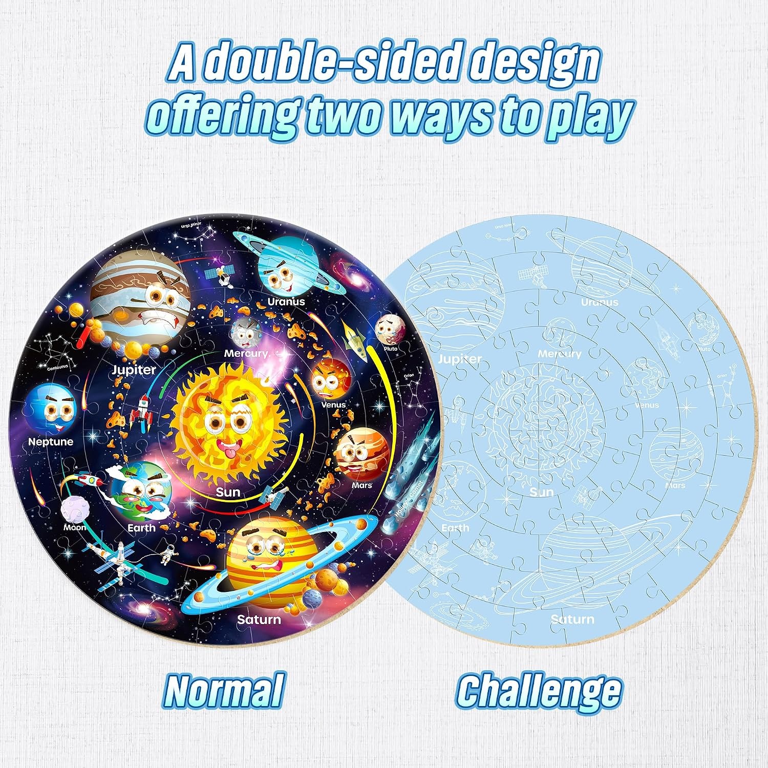Solar System Floor Puzzle 70 Piece Round Jigsaw: image 2