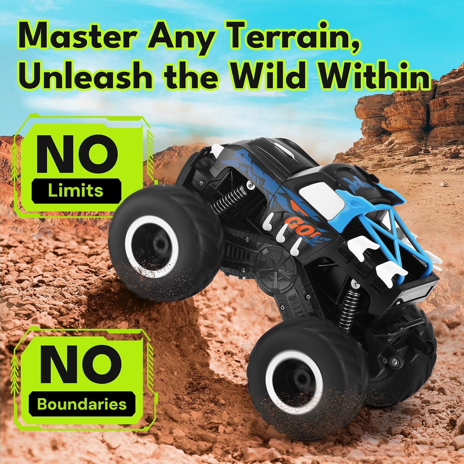 Amphibious RC Truck 1:16 Scale Waterproof Monster Truck: image 4