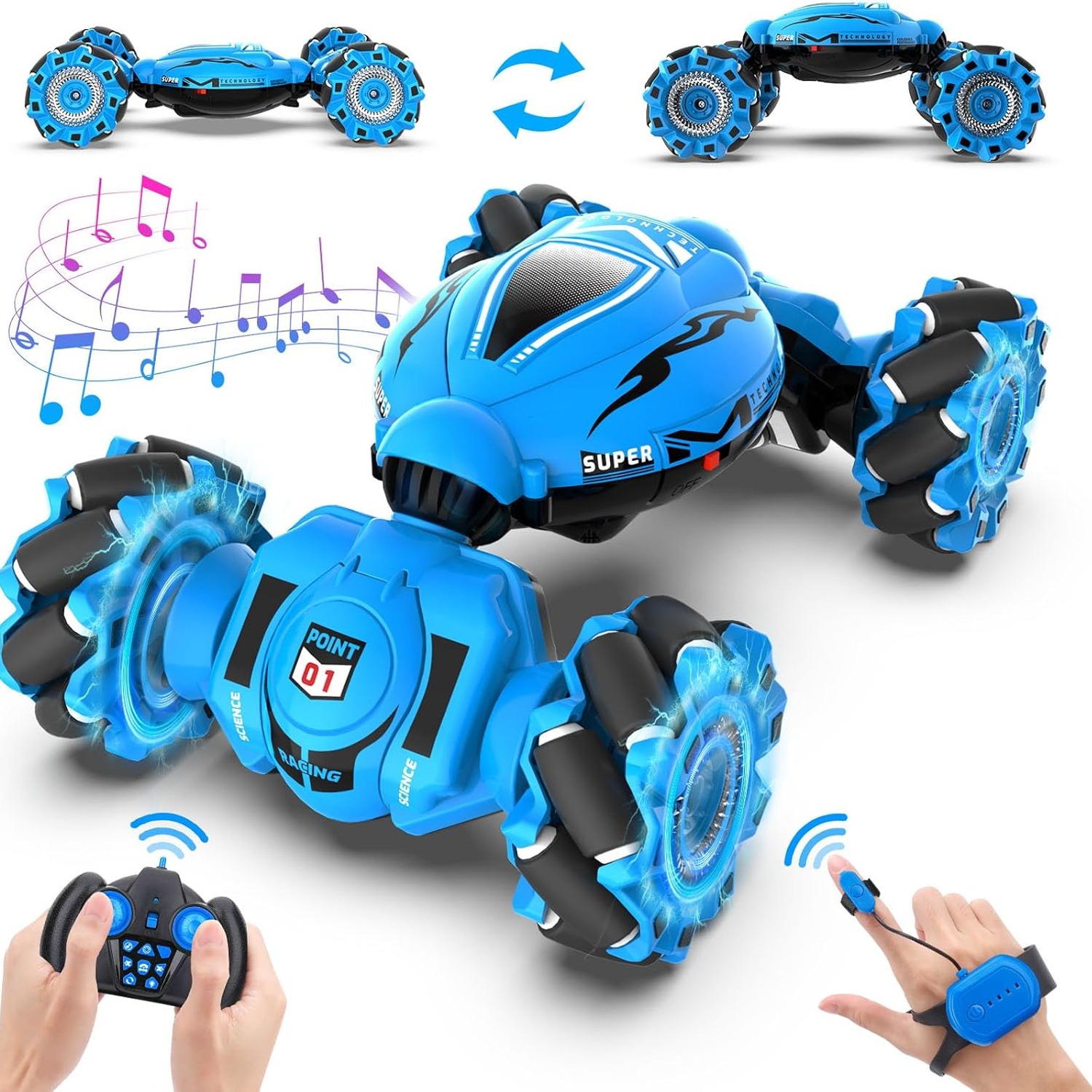 Gesture Control Stunt Car with Sensing Watch