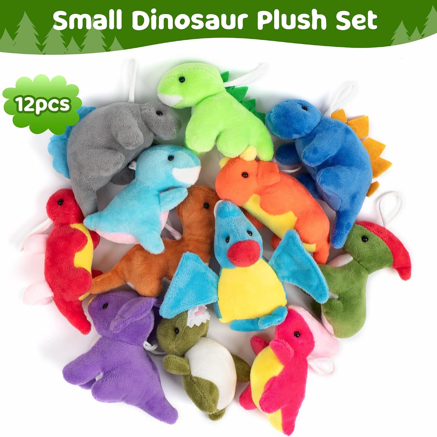 Mini Dinosaur Plush 12 Pack