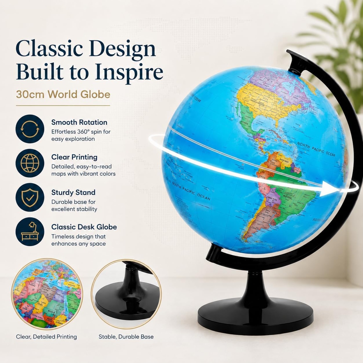 12 Inch Self-Assembly World Globe: image 5