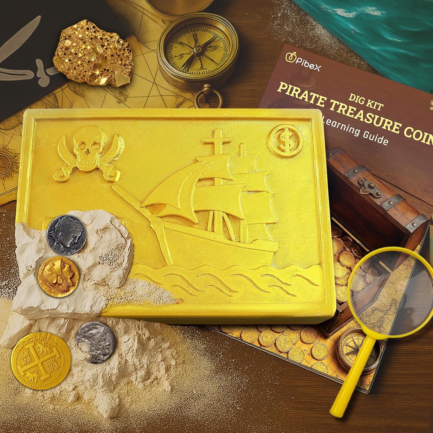 Pirate Treasure Coins Dig Kit