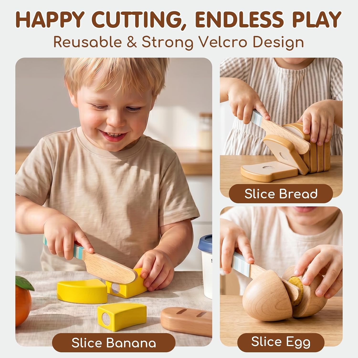 Wooden Breakfast Play Food Set