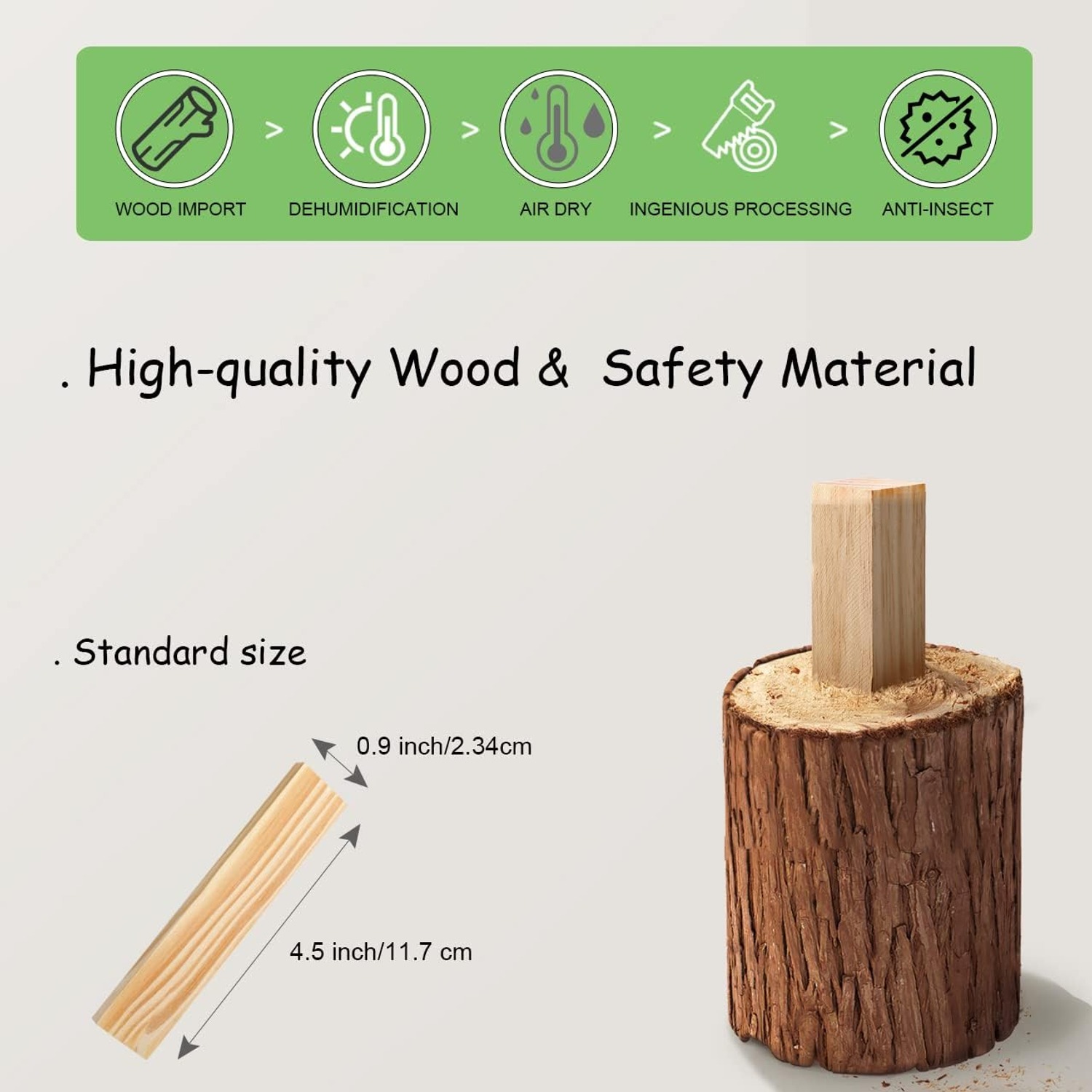 100 Piece Wooden Building Blocks Set