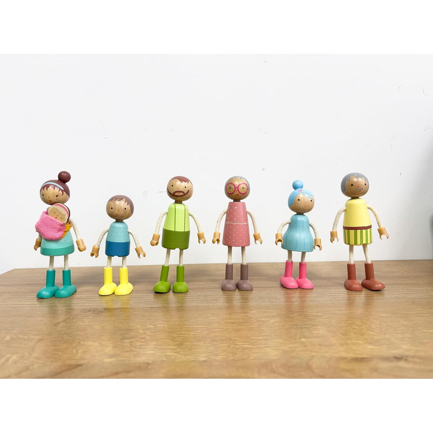 Wooden Doll Family Set